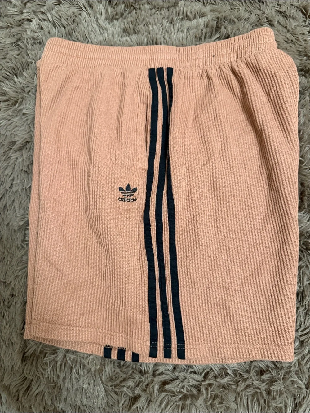 adidas terracotta waffle knit shorts